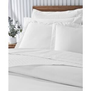 Charter Club Damask King Comforter Set White 3 Pc Cotton Blend NEW $400